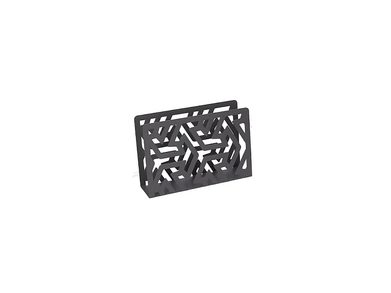 Portatovaglioli metallo frecce grigio rettangolare cm14,5x4x10