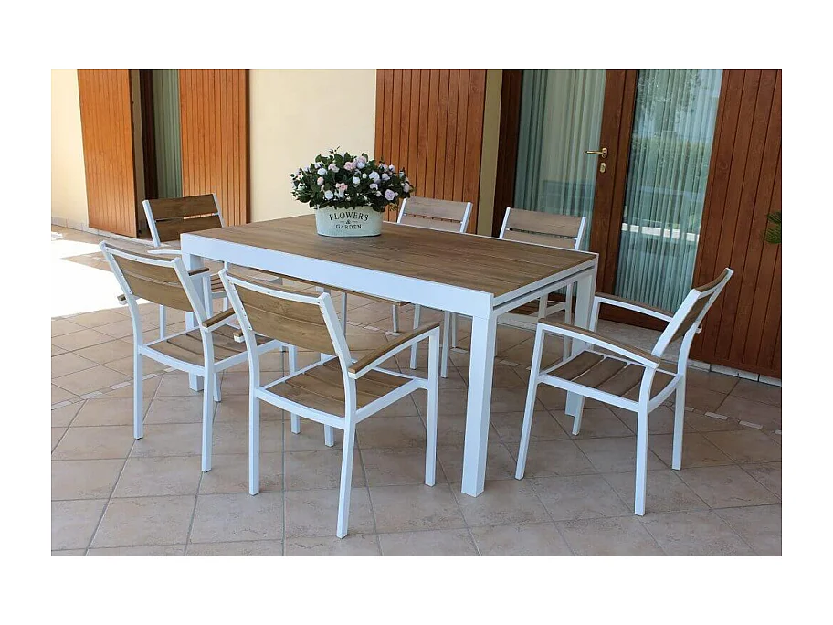 TISCH CAYMAN WEISS 160/240x95 cm