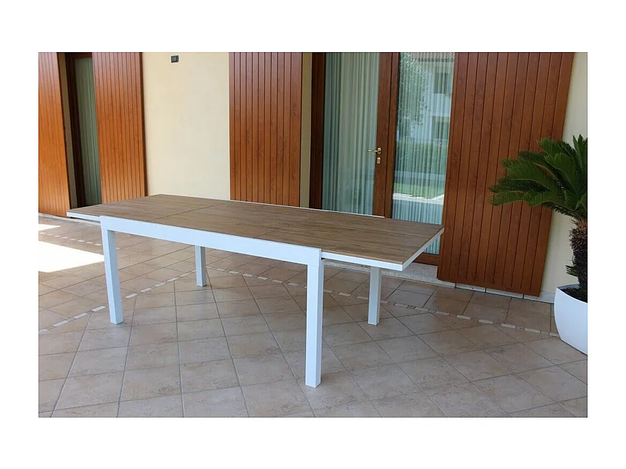 TISCH CAYMAN WEISS 160/240x95 cm