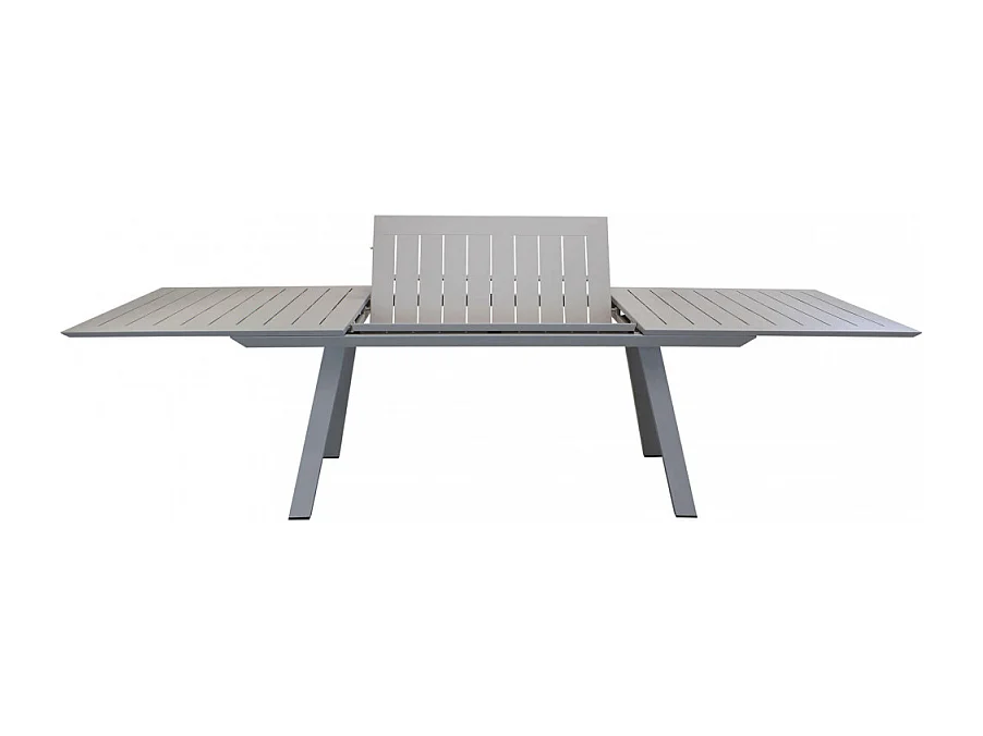 AUSZIEHBARER ALUMINIUMTISCH ZANTE 200/300x110 cm TAUPE