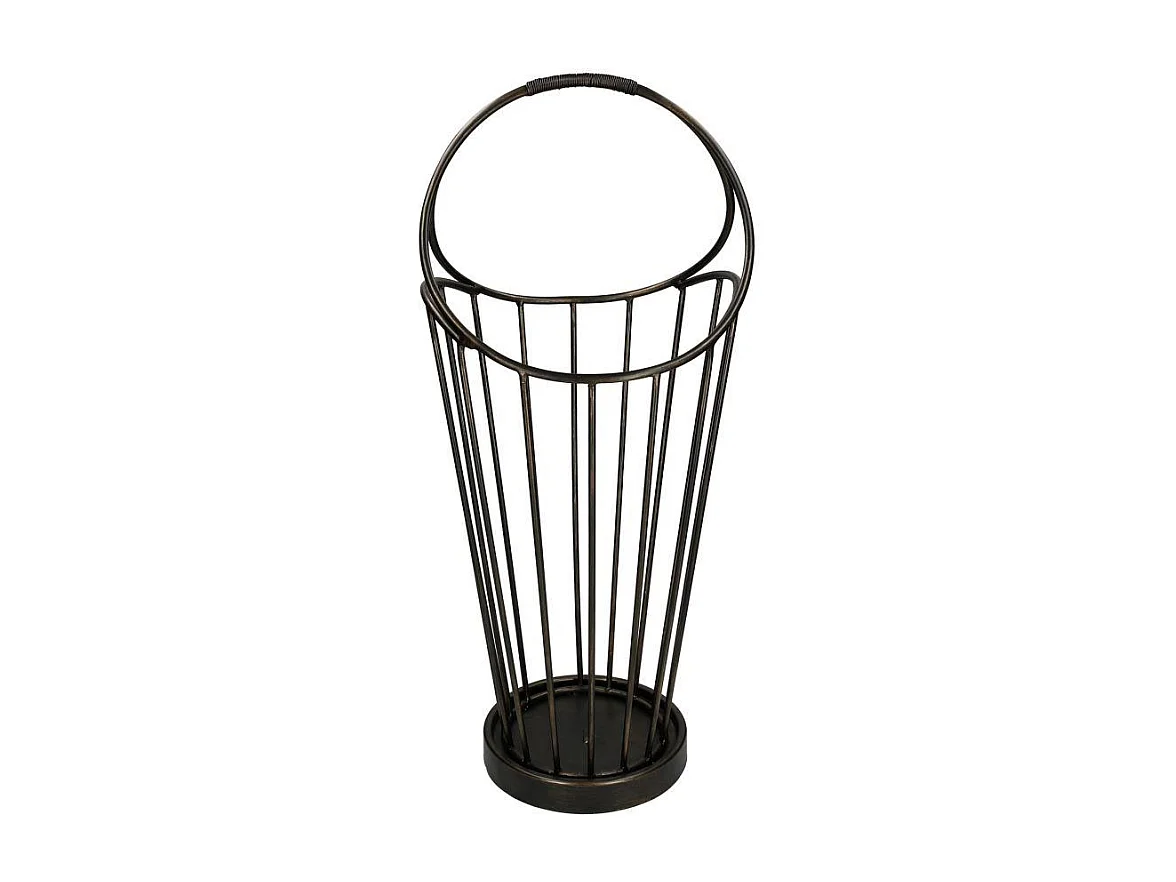 Portaombrelli metallo bronzo scuro tondo cm 32x30h52/70