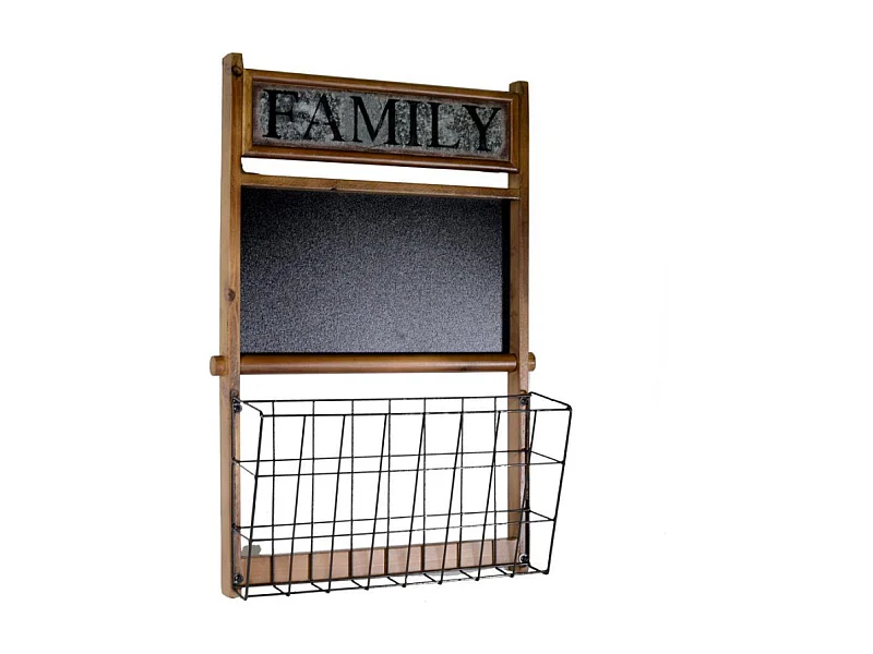 Portalettere legno 1 posto c/lavagna family cm45x14,5h66,5