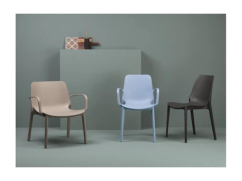 SET 2 SEDIE GINEVRA LOUNGE TECNOPOLIMERO MADE IN ITALY SCAB DESIGN - Antracite 81