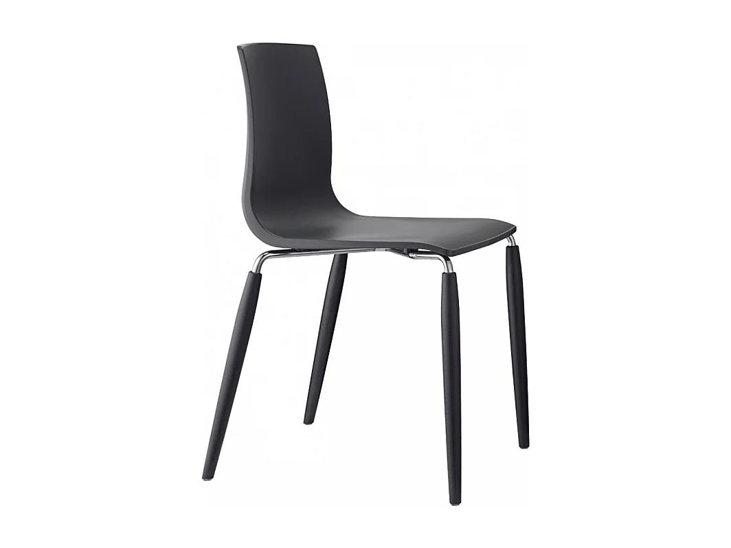 SET DUE SEDIE NATURAL ALICE TECNOPOLIMERO MADE IN ITALY SCAB DESIGN - Antracite 81