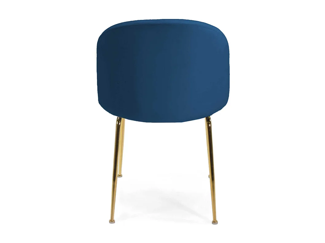 Sedia velluto Sammi blu struttura oro cm 50x57h47/77,5