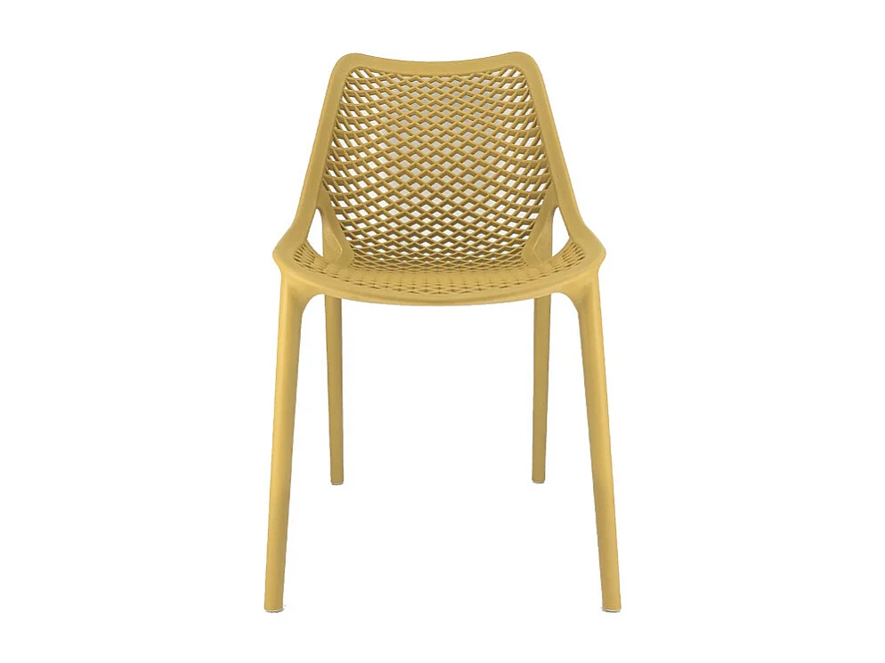 Set Da 4 sedie Braga 2 In Polipropilene Senape Per Soggiorno, Cucina E Arredo Bar