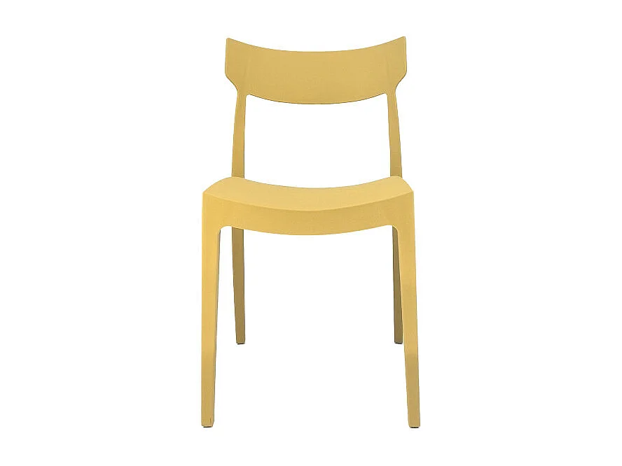 Set Da 4 sedie Cordoba In Polipropilene Senape Per Soggiorno, Cucina E Arredo Bar