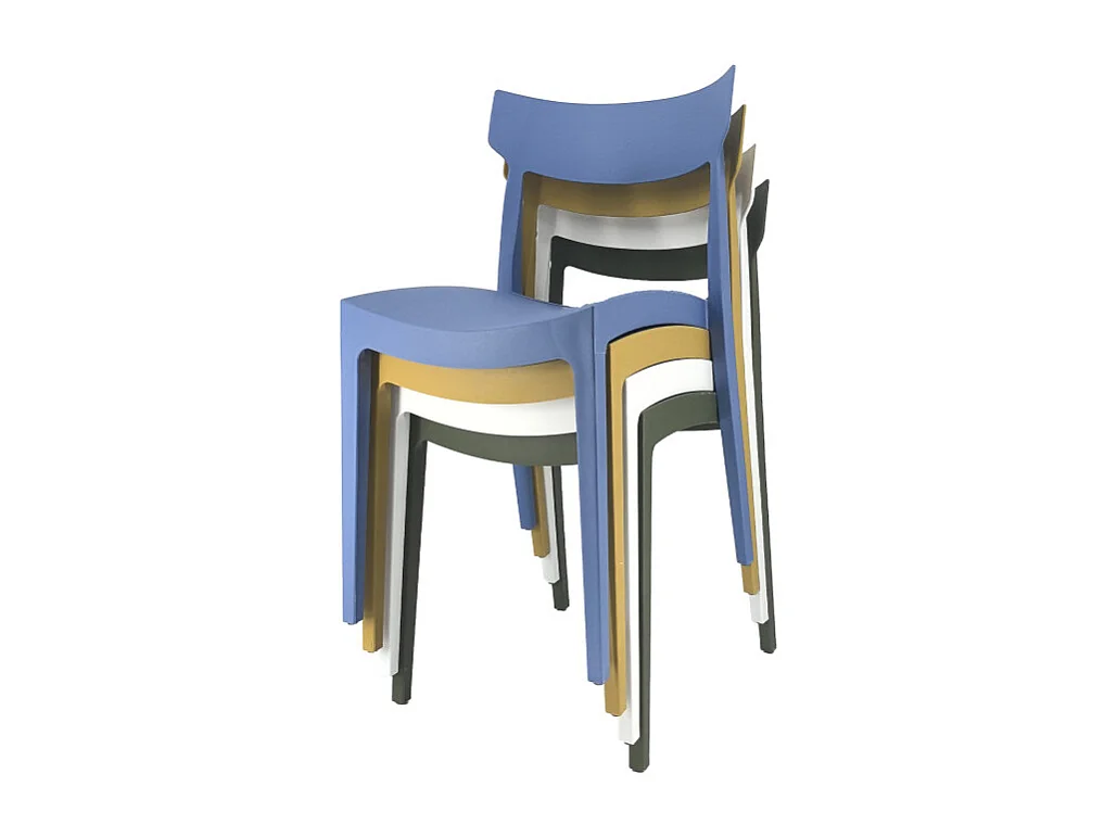 Set Da 4 sedie Cordoba In Polipropilene Carta Da Zucchero Per Soggiorno, Cucina E Arredo Bar