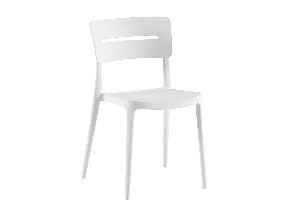 Set Da 4 sedie Bella Bianco In Polipropilene Per Soggiorno, Cucina E Arredo Bar