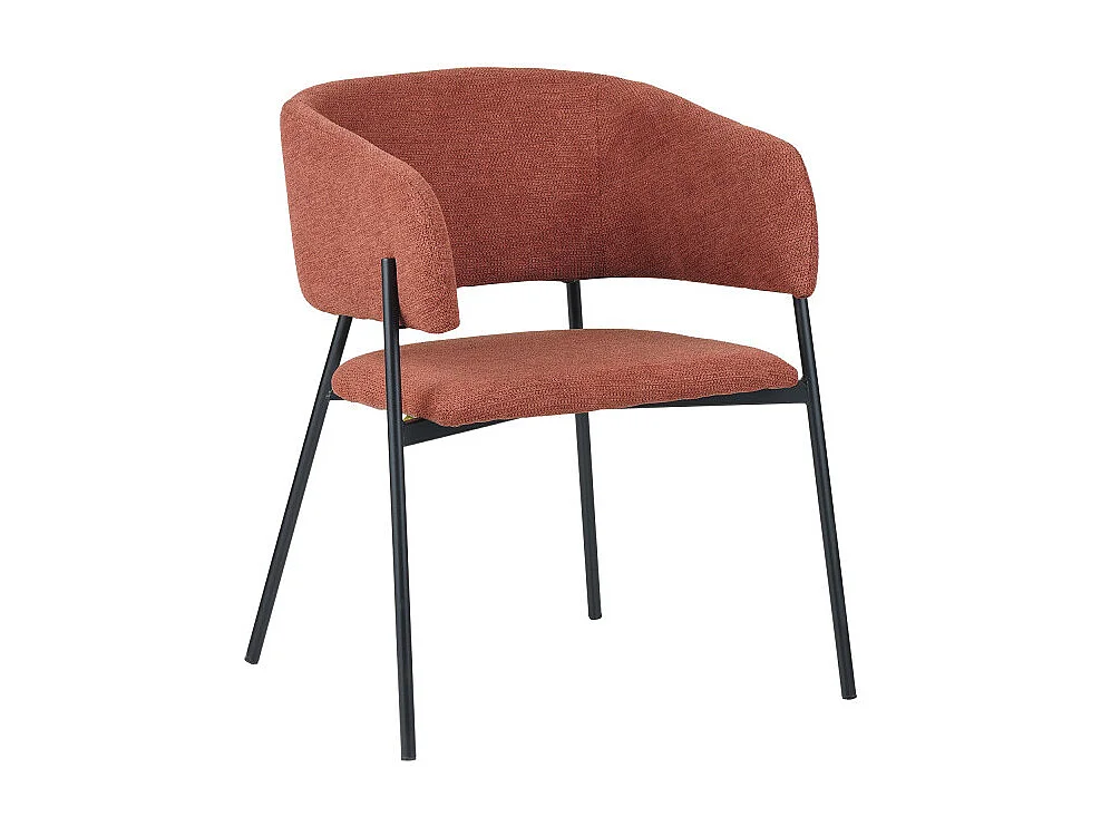 Set Da 4 poltrone Brigitte Tessuto Ruggine Gambe Nere Per Soggiorno, Cucina E Arredo Bar