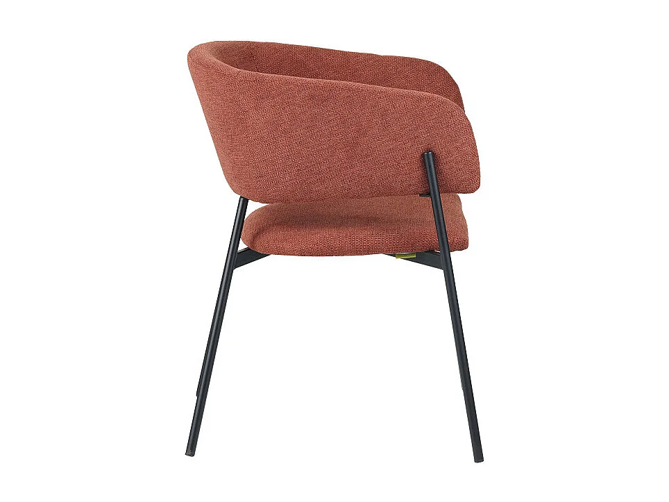 Set Da 4 poltrone Brigitte Tessuto Ruggine Gambe Nere Per Soggiorno, Cucina E Arredo Bar