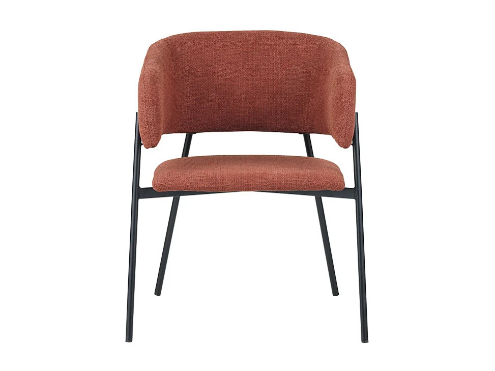 Set Da 4 poltrone Brigitte Tessuto Ruggine Gambe Nere Per Soggiorno, Cucina E Arredo Bar