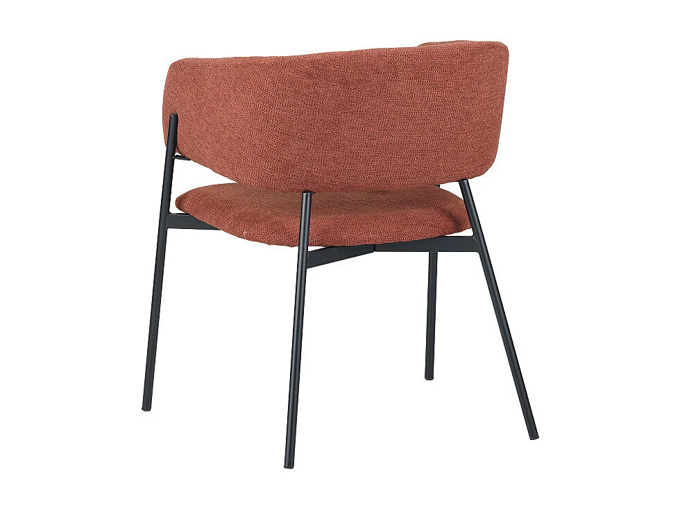 Set Da 4 poltrone Brigitte Tessuto Ruggine Gambe Nere Per Soggiorno, Cucina E Arredo Bar