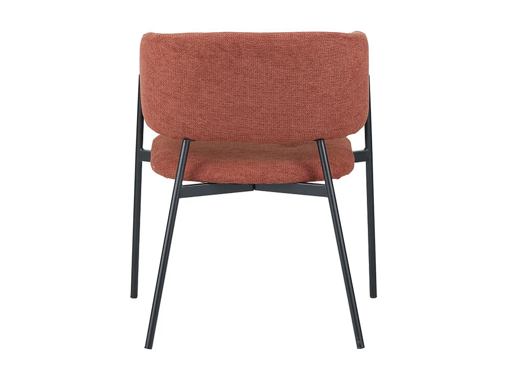 Set Da 4 poltrone Brigitte Tessuto Ruggine Gambe Nere Per Soggiorno, Cucina E Arredo Bar