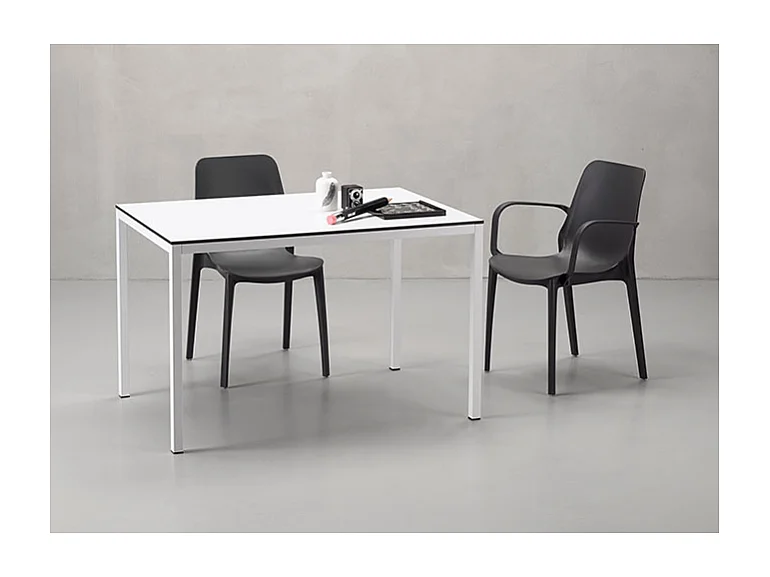 SET 4 SEDIE GINEVRA TECNOPOLIMERO CON BRACCIOLI SCAB DESIGN - Azzurro 62