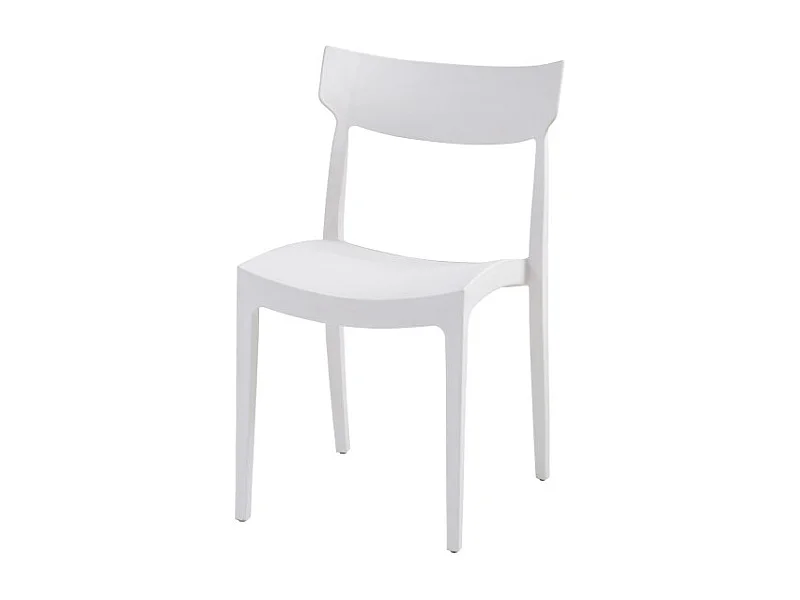 Set Da 4 sedie Cordoba In Polipropilene Bianca Per Soggiorno, Cucina E Arredo Bar