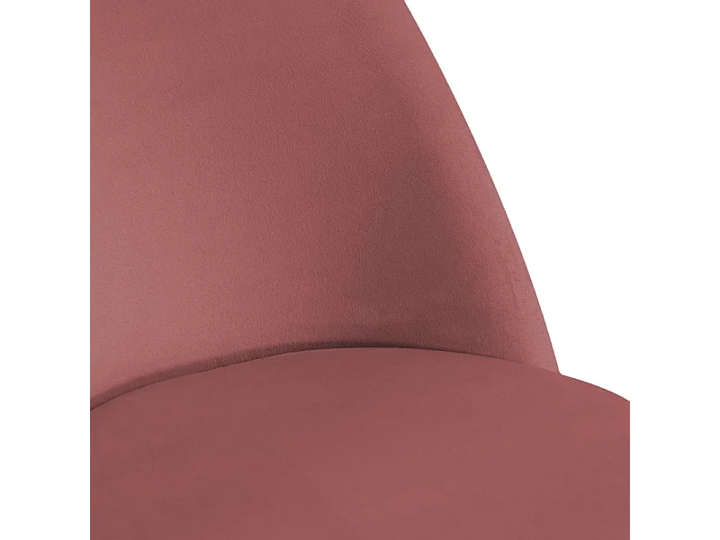 Sedia velluto Sammi rosa antico struttura nero cm 50x57h47/77,5