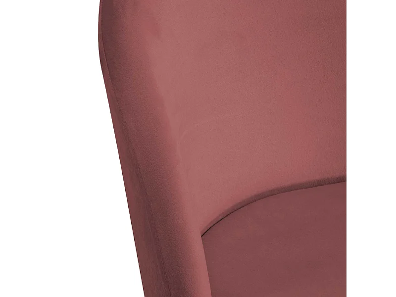 Sedia velluto Sammi rosa antico struttura nero cm 50x57h47/77,5