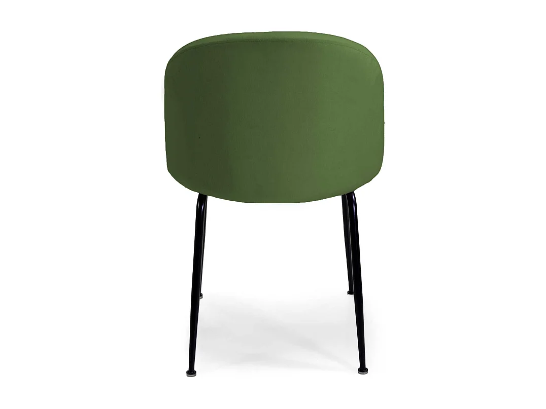 Sedia velluto Sammi verde struttura nero cm 50x57h47/77,5