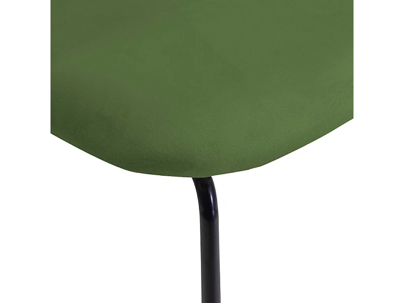 Sedia velluto Sammi verde struttura nero cm 50x57h47/77,5