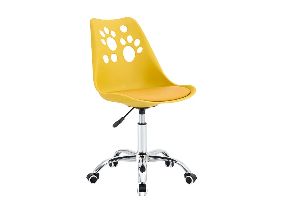 Set Da 4 sedie Samira In Polipropile Ambrato Con Cuscino Per Soggiorno, Cucina E Arredo Bar