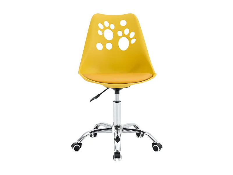 Set Da 4 sedie Samira In Polipropile Ambrato Con Cuscino Per Soggiorno, Cucina E Arredo Bar