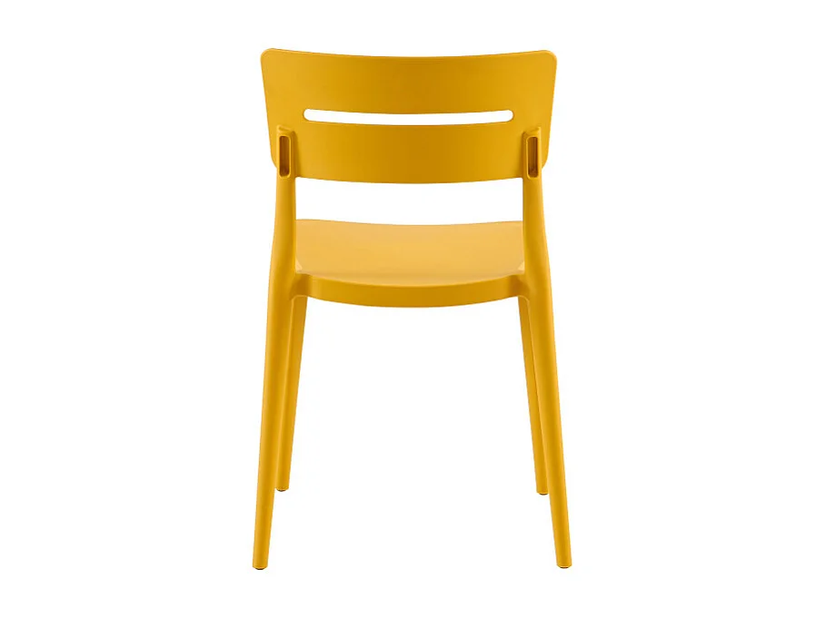 Set Da 4 sedie Bella Senape In Polipropilene Per Soggiorno, Cucina E Arredo Bar