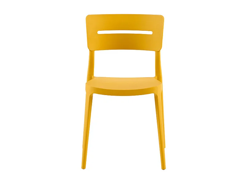 Set Da 4 sedie Bella Senape In Polipropilene Per Soggiorno, Cucina E Arredo Bar