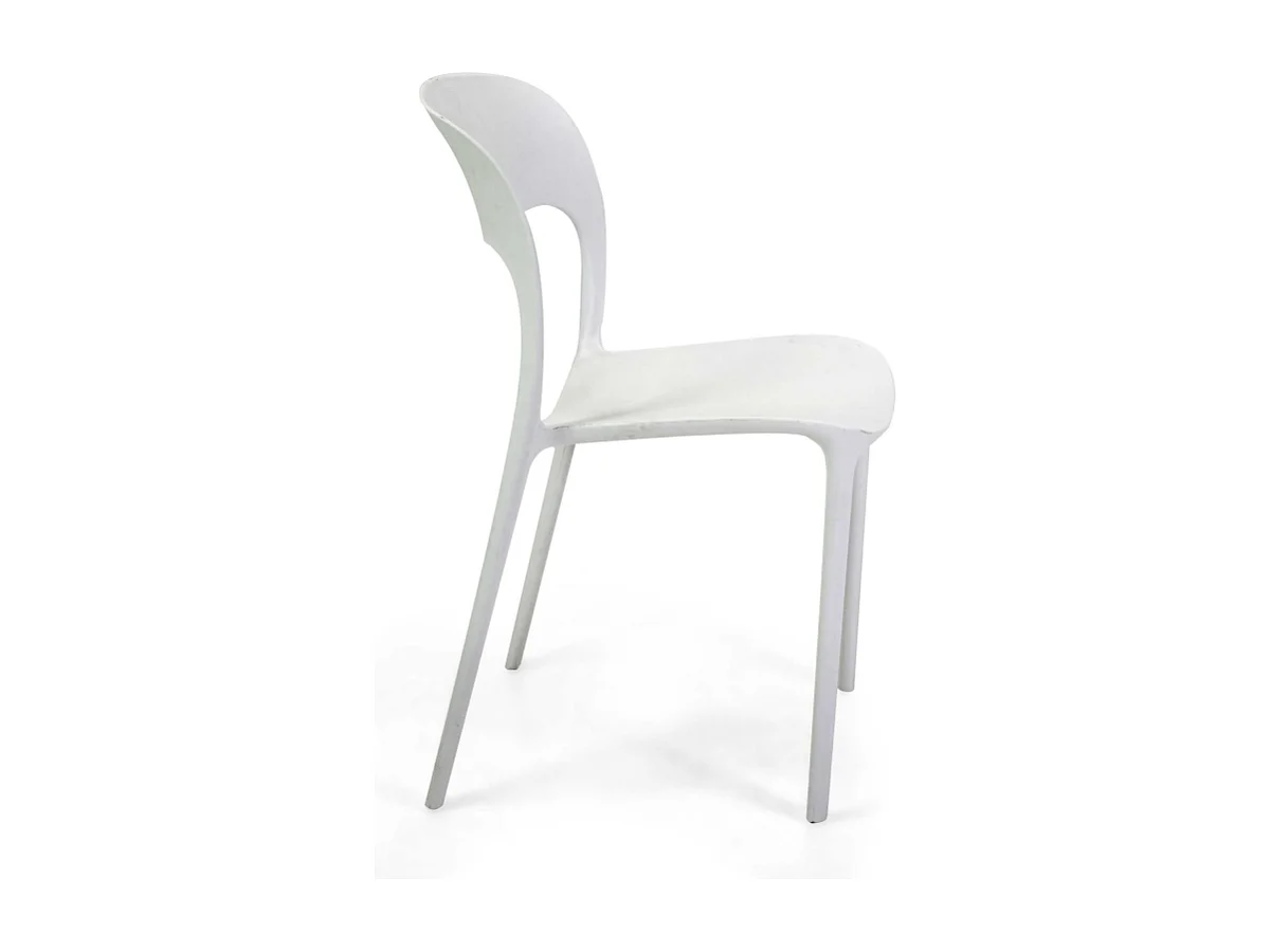 Sedia polipropilene Risto impilabile bianco cm 47x52h83