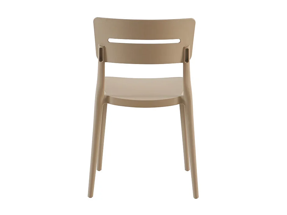 Set Da 4 sedie Bella Tortora In Polipropilene Per Soggiorno, Cucina E Arredo Bar