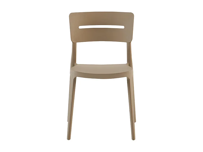 Set Da 4 sedie Bella Tortora In Polipropilene Per Soggiorno, Cucina E Arredo Bar