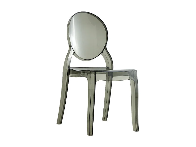 Set Da 4 sedie Gaeta Metacrilato Fume' Per Soggiorno, Cucina E Arredo Bar