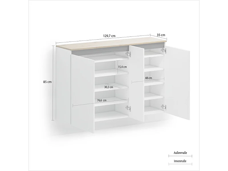 Scarpiera sospesa a 3 Ante ZIPPO made in Italy