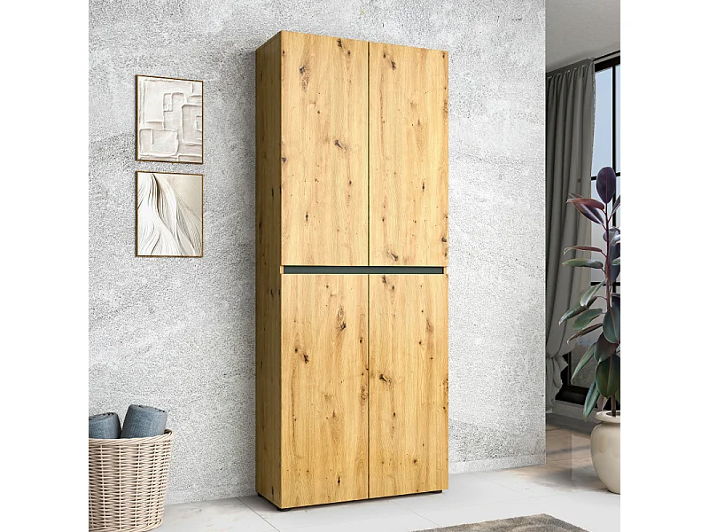 Scarpiera a 4 ante XL con 10 ripiani MISTER Artisan made in Italy