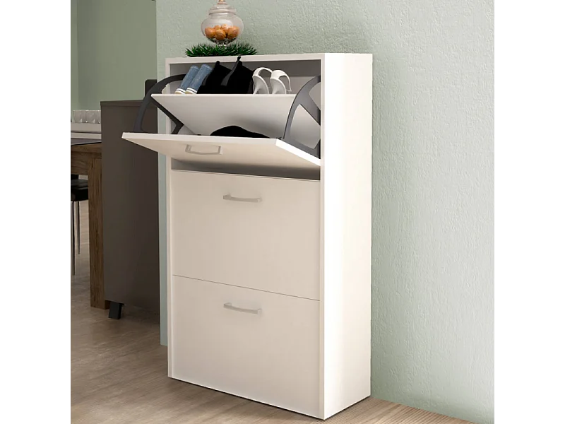 SCARPIERA MOLLY 3 ANTE A RIBALTA BIANCO