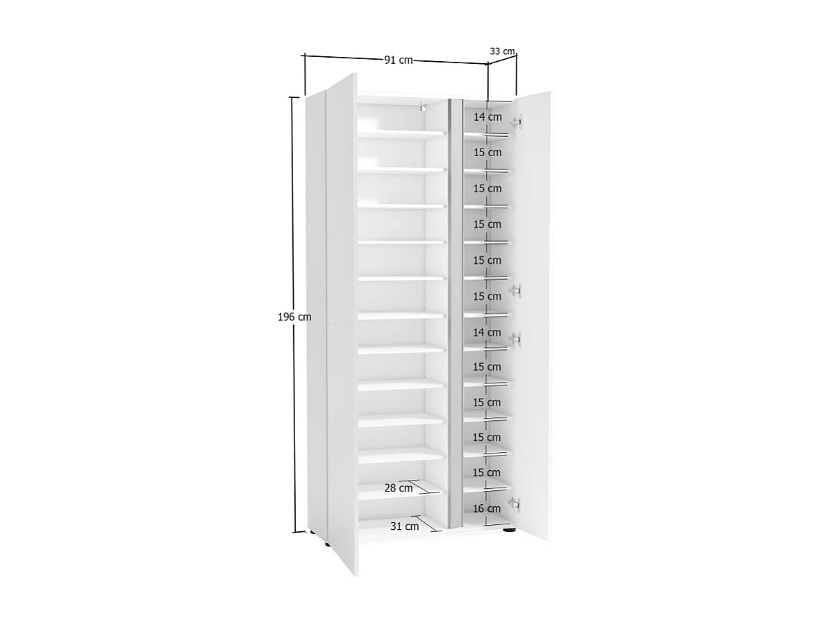 Scarpiera alta 3 Ante XL ATRIUM made in Italy