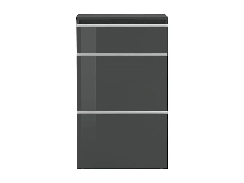 Scarpiera Magic 60 – 2 ante + 1 ribalta – Antracite Lucido