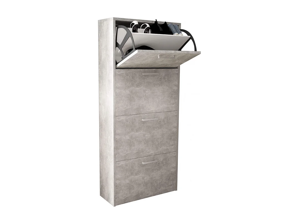 SCARPIERA MOLLY 4 ANTE A RIBALTA GRIGIO EFFETTO CEMENTO