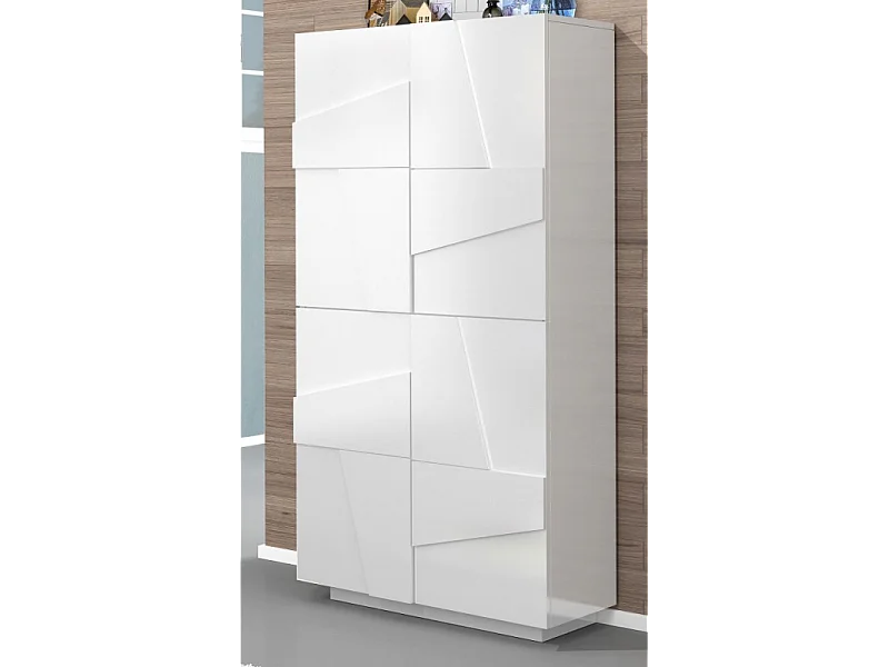 Scarpiera Ping 80 – 4 ante – Bianco Lucido