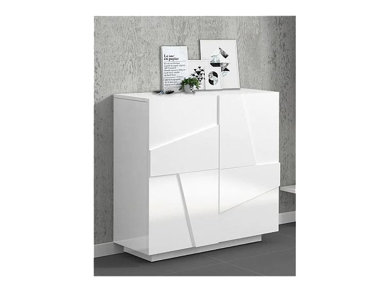 Scarpiera Ping 80 – 2 ante – Bianco Lucido