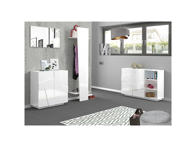 Scarpiera Ping 80 – 2 ante – Bianco Lucido