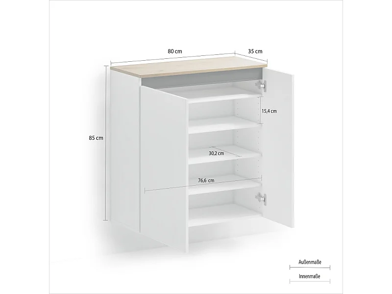 Scarpiera sospesa a 2 Ante ZIPPO made in Italy