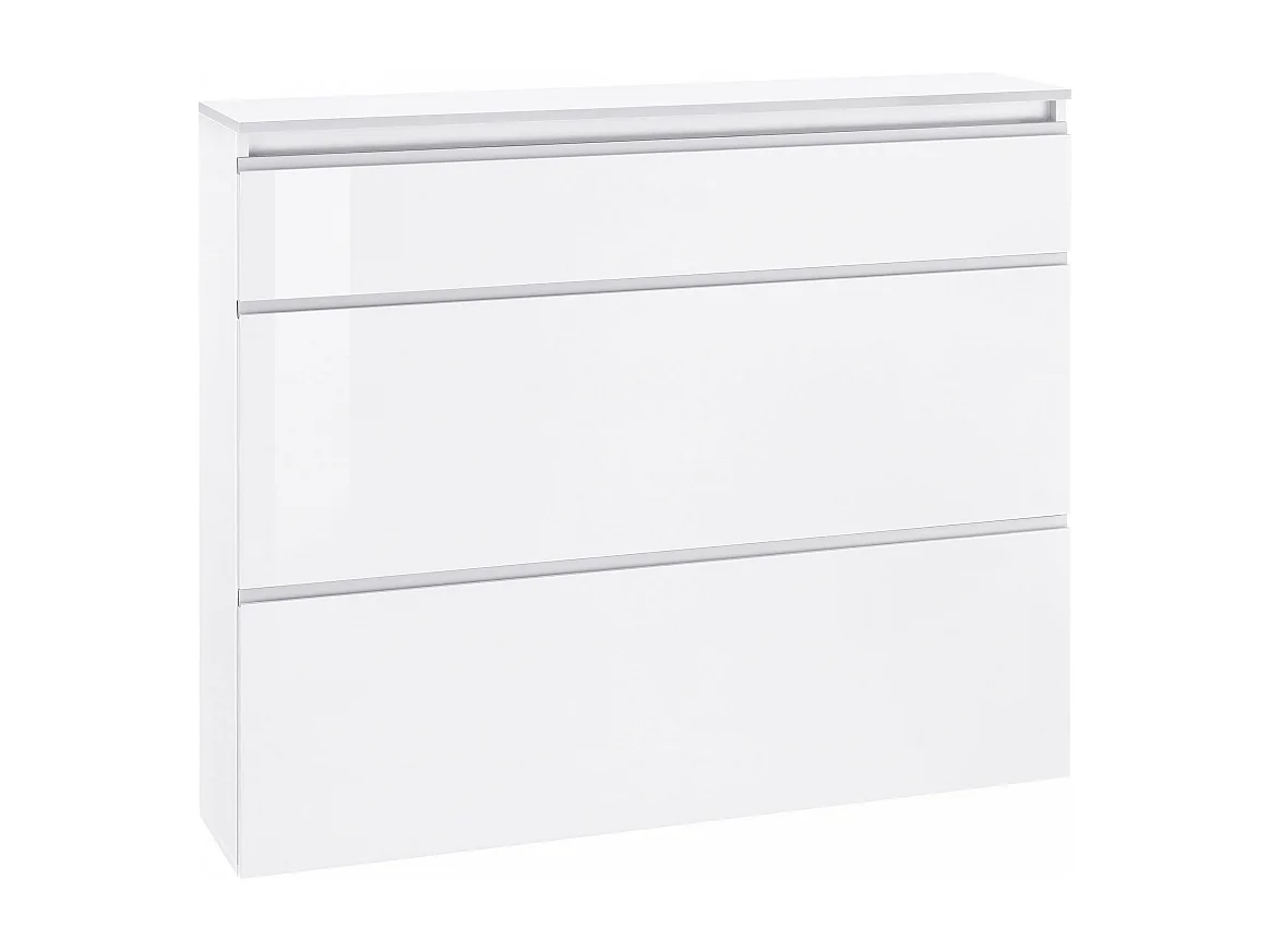 Scarpiera Magic 120 – 2 ante + 1 ribalta – Bianco Lucido