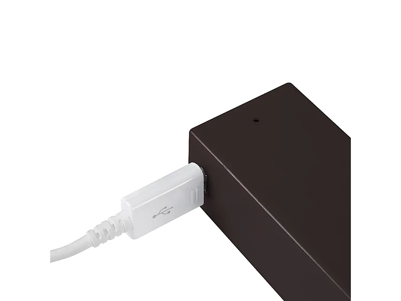 Barra appendiabili per armadi Castor con luce LED, batteria rimovibile e sensore di movimento, 558, Verniciato moka.