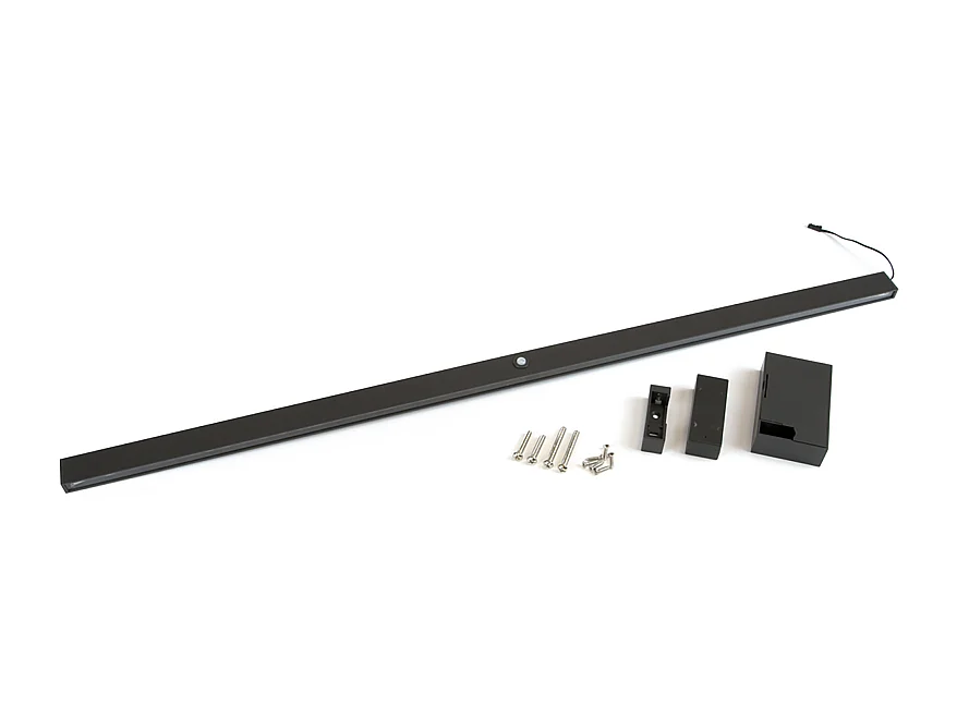 Barra appendiabili per armadi Castor con luce LED, batteria rimovibile e sensore di movimento, 558, Verniciato moka.