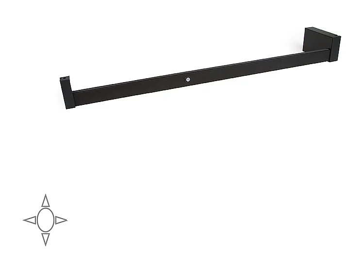 Barra appendiabili per armadi Castor con luce LED, batteria rimovibile e sensore di movimento, 558, Verniciato moka.