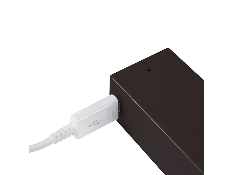 Barra appendiabili per armadi Castor con luce LED, batteria rimovibile e sensore di movimento, 558, Verniciato moka.