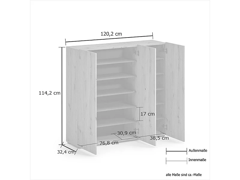Scarpiera bassa a 3 Ante Mister Artisan made in Italy