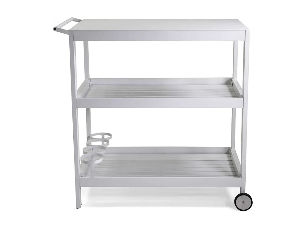 Carrello alluminio bianco cm 92,5x54h91