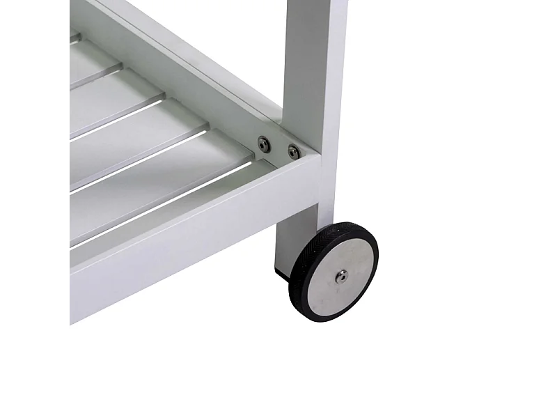Carrello alluminio bianco cm 92,5x54h91